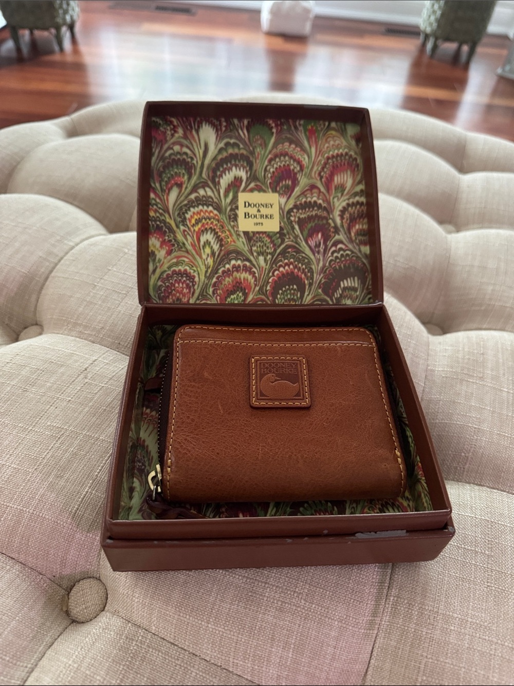 Dooney & Bourke Tan Leather Zip Around Wallet